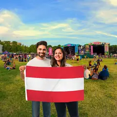 GENERICO - Bandera de Austria de 150 Cm X 90 Cm