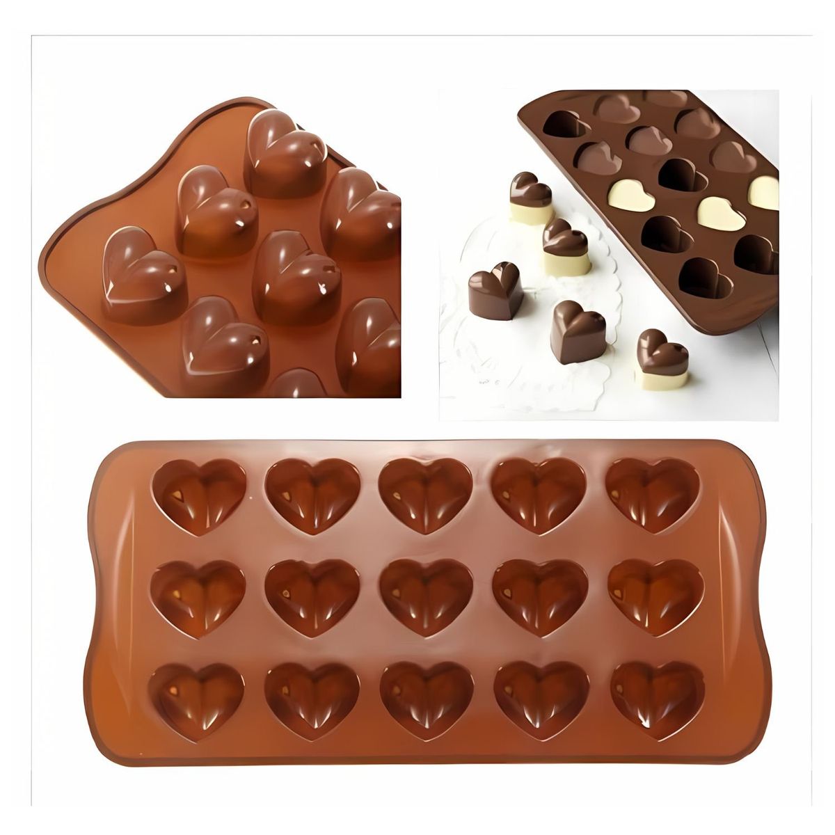 GENERICO - Molde De Silicona Chocolate Diferente Modelos Repostería