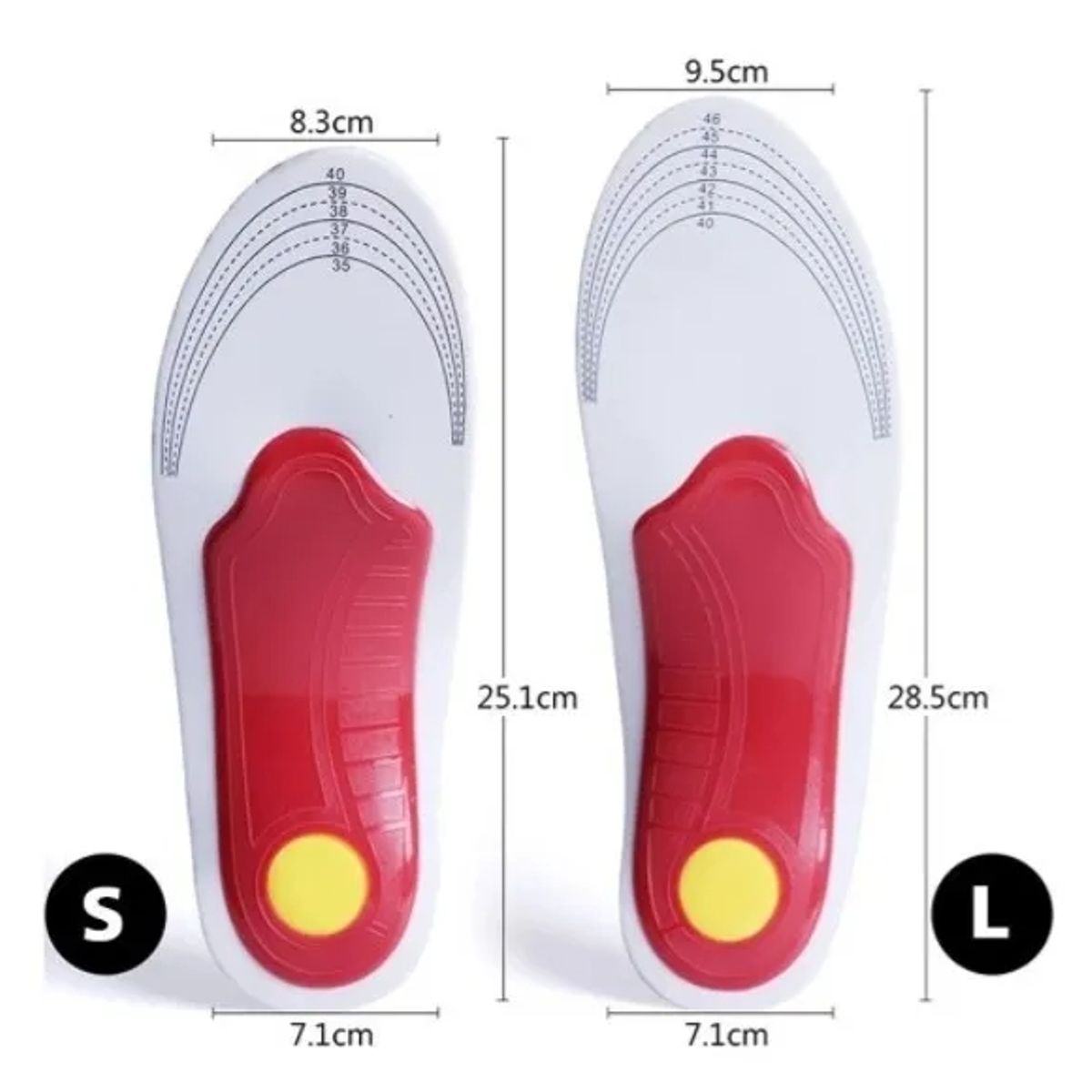 GENERICO - Plantillas Pie Ortopedicas Ajustables Unisex  Absorbe Olor