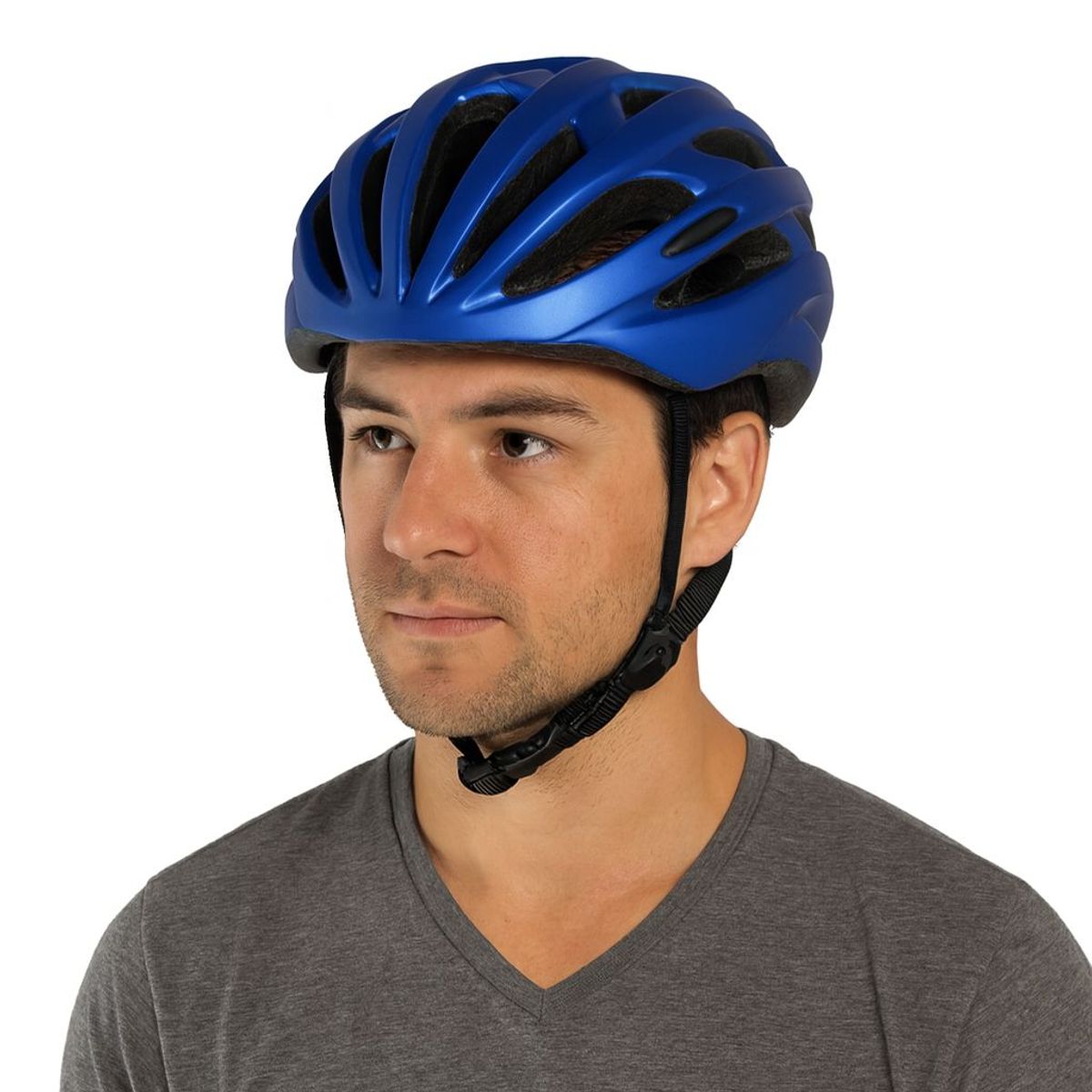 GENERICO - Casco para bicicleta ajustable azul