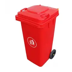 SIGNET CLASSICS - Contenedor Basura Plastico 120 Litros Rojo