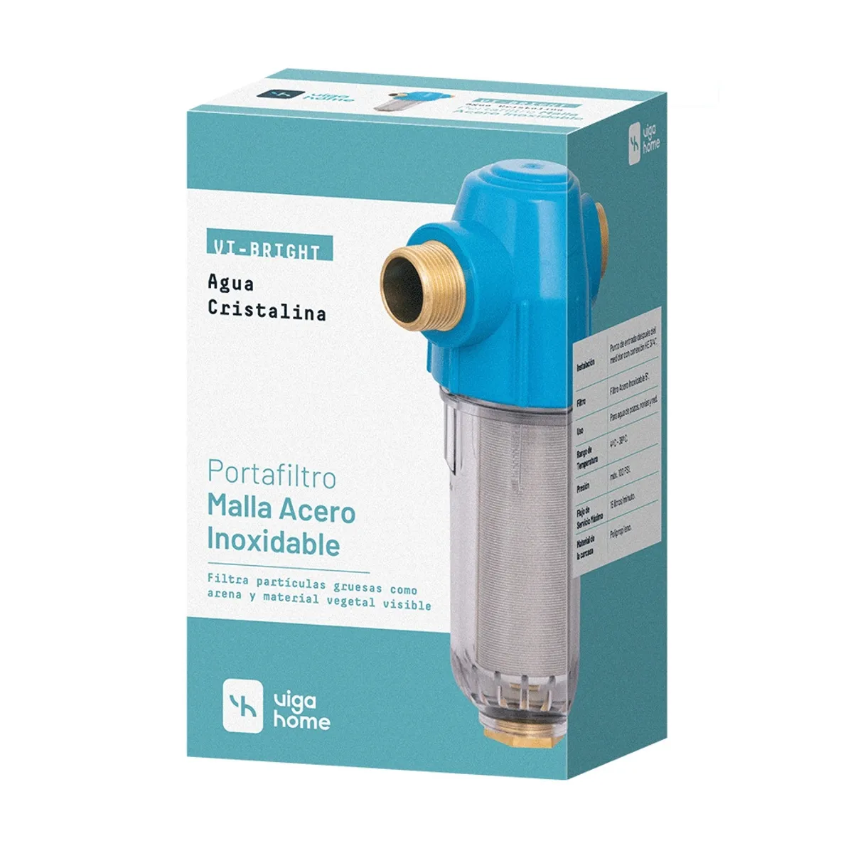 VIGAHOME - Carcasa lavable filtro sedimentos malla acero inoxidable Vigahome