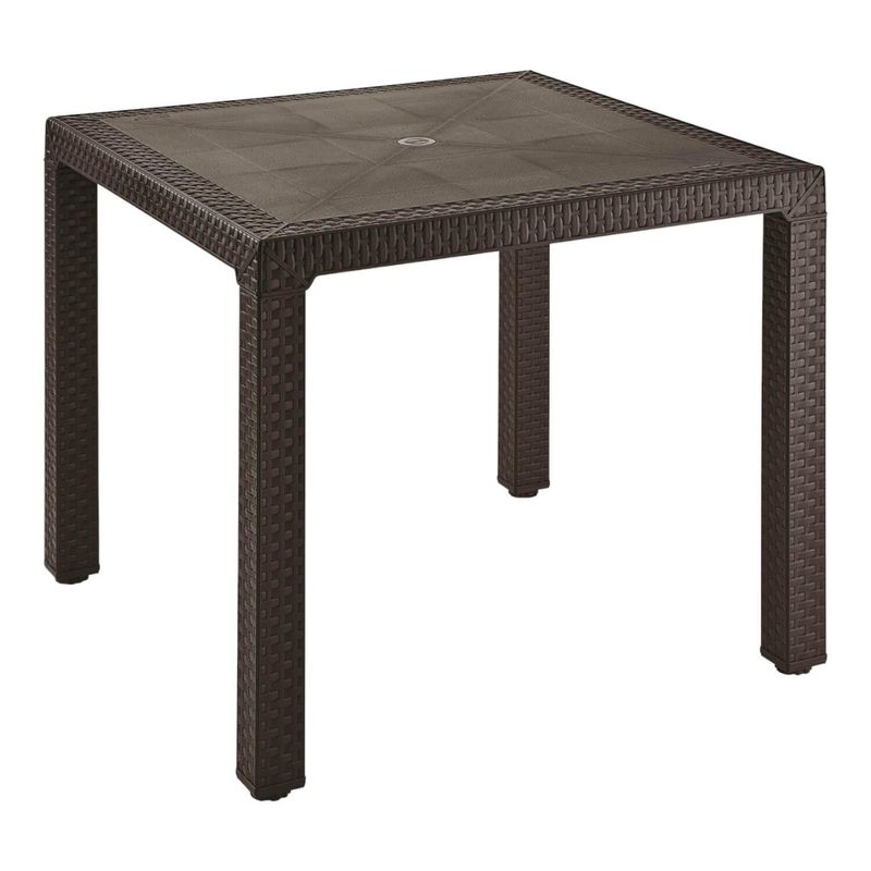 RIMAX - Mesa Plastico Café 80X80 cm Eterna Rimax