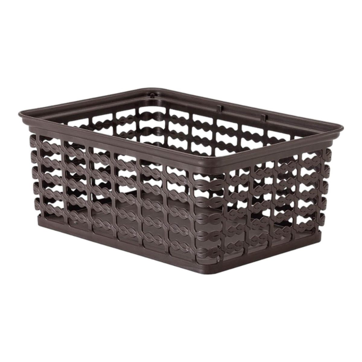 RIMAX - Canasta Plastica Café 25.5x18.6x10.8 cm Deco Rimax