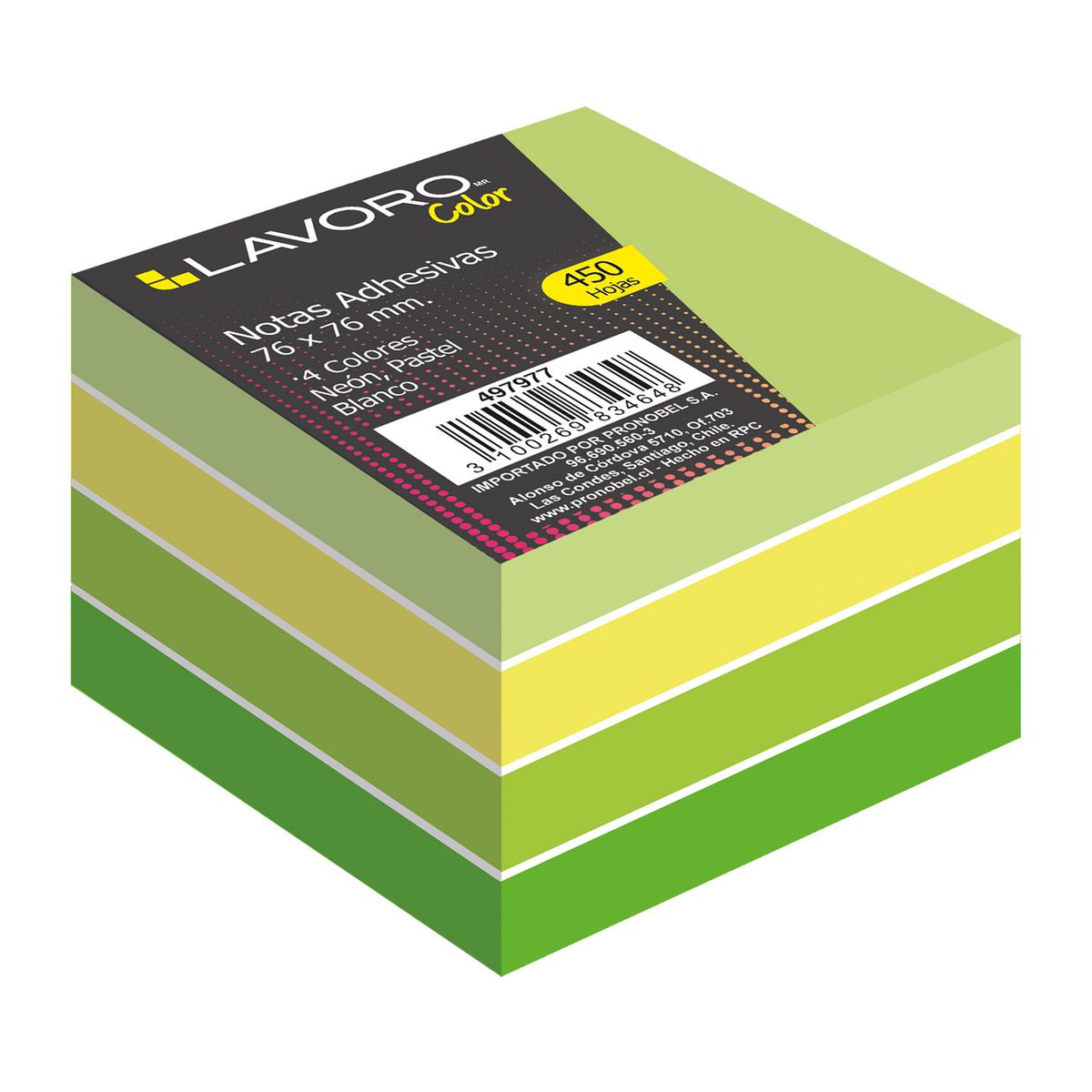 LAVORO - Nota Adhesiva 76x76 mm Verde Lavoro