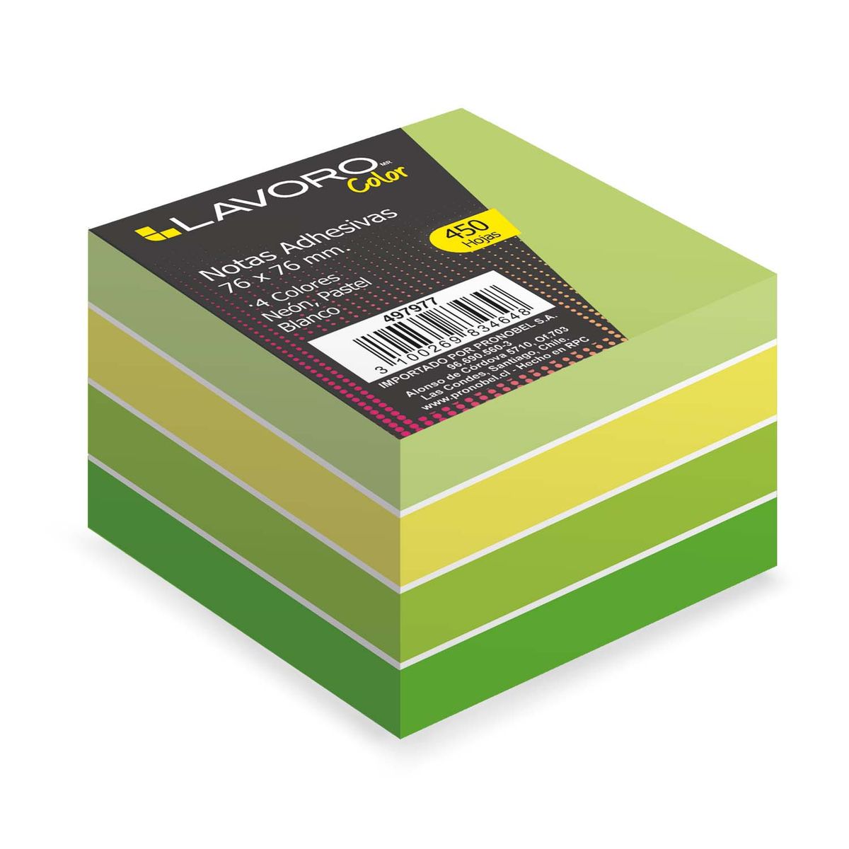 LAVORO - Nota Adhesiva 76x76 mm Verde Lavoro
