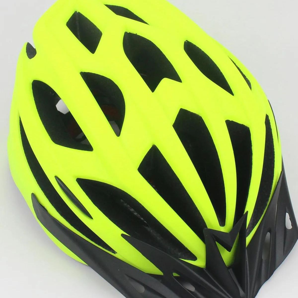 GENERICO - Casco para ciclismo ajustable con luces y vicera amarillo