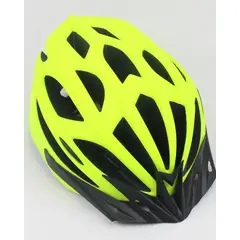 GENERICO - Casco para ciclismo ajustable con luces y vicera amarillo