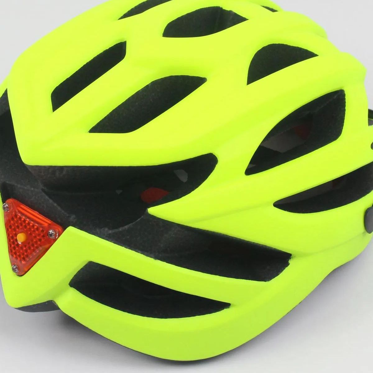 GENERICO - Casco para ciclismo ajustable con luces y vicera amarillo