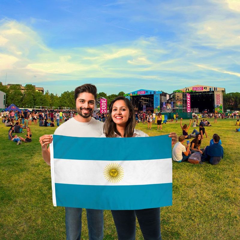 GENERICO - Bandera de Argentina de 150cm x 90cm