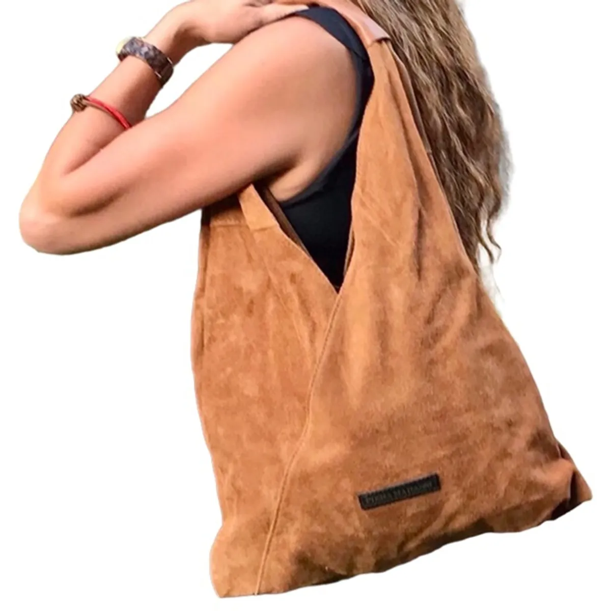 PIERA MARASSI - Cartera Piera Marassi cuero natural genuino Modelo Allegra camel