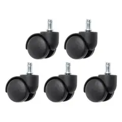 GENERICO - Pack de Ruedas Giratorias 5 Unds Repuestos Sillas Oficina
