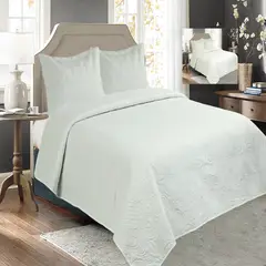 GENERICO - Cubrecama Quilt Cobertor de Verano King D3 Natural