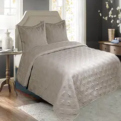 GENERICO - Cubrecama Quilt Cobertor de Verano 2 Plazas D4 Vison