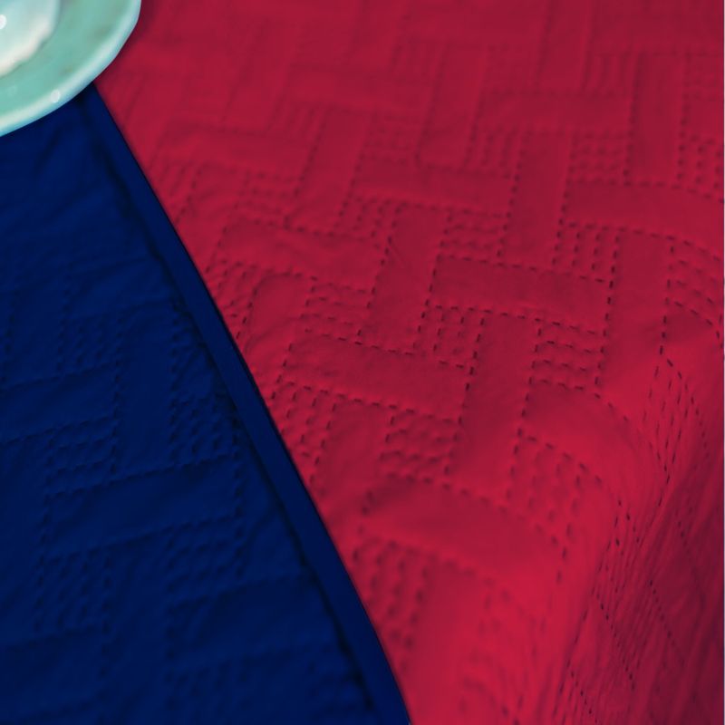 GENERICO - Cubrecama Quilt 1.5 Plazas Bicolor Cobertor de Verano Reversible Azul.