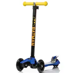 DC COMICS - Scooter Infantil Reforzado Batman de 4 Ruedas - Negro