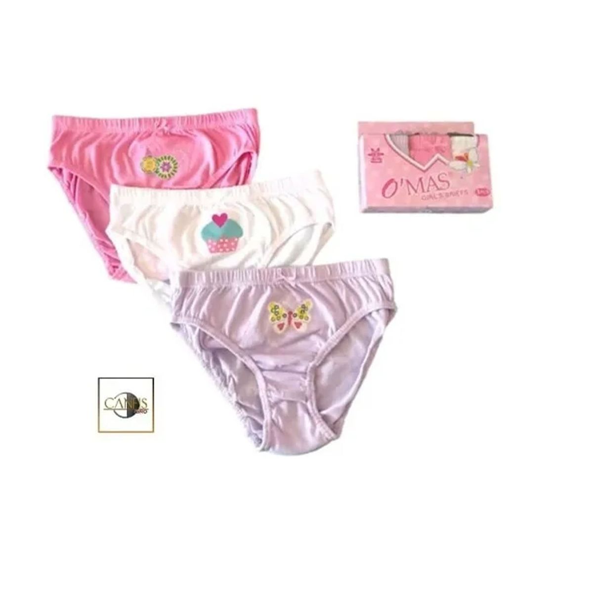 EVERSO - Pack 6 Calzones 100% Algodón Niña.