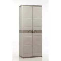 GENERICO - ARMARIO ESCOBERO TITANIUM BEIGE 176x70x44 CMS DOS PUERTAS