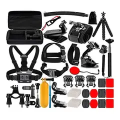 BJ HOGAR - Kit Gopro + 50 maleta accesorios cámara deporte