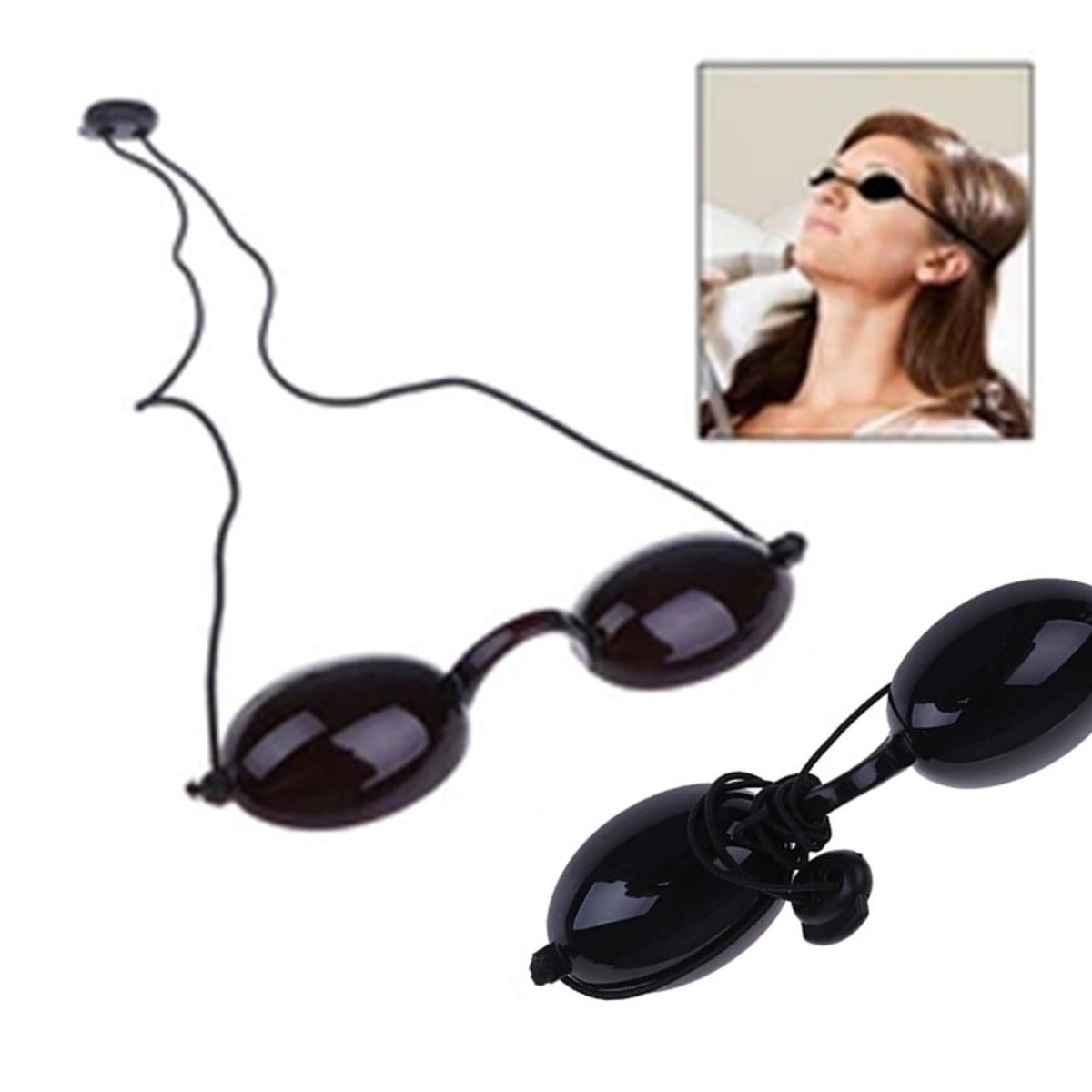 GENERICO - Gafas de Protección Uv para Depiladora Laser IPL y Fototerapia Color Negro
