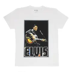 ELVIS PRESLEY - POLERA MANGA CORTA BLANCO