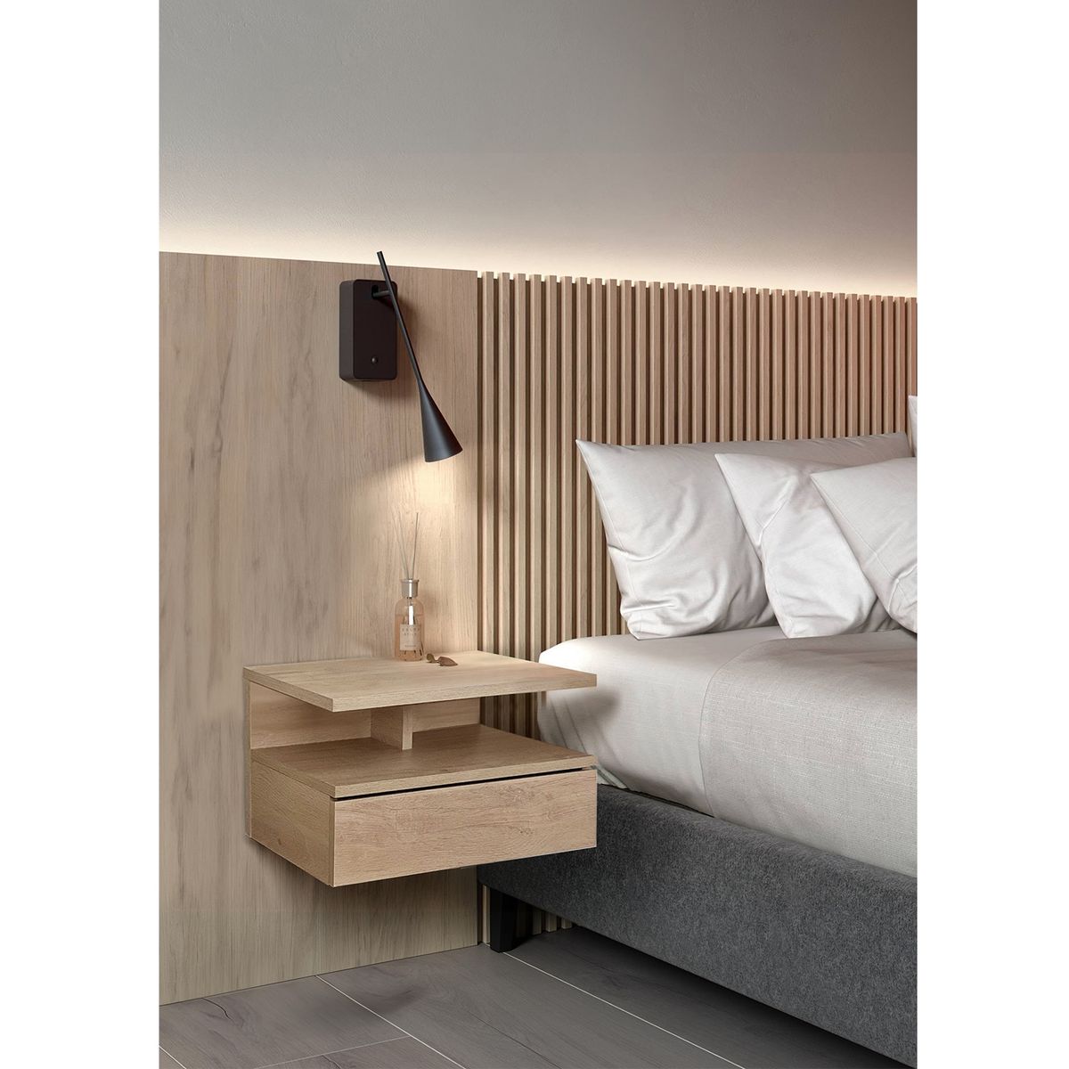 ARQ HOME - Velador Flotante Forest 2 Niveles Natural