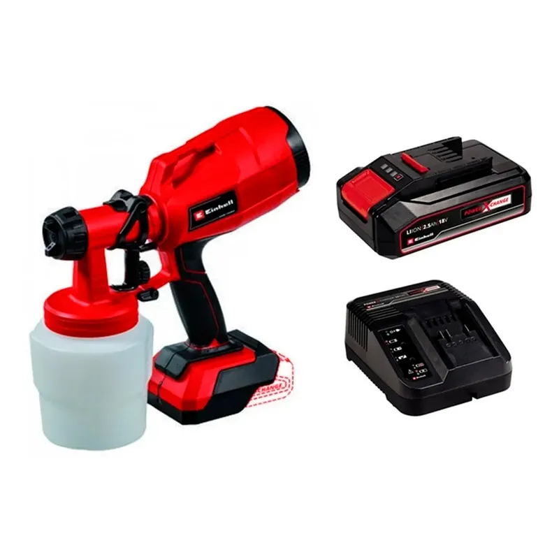 EINHELL - Pistola De Pintura Inalambrica 18v Bateria Cargador Einhell