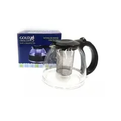 GENERICO - Tetera Vidrio Cocina 700 Ml Con Filtro Metálico Para Te