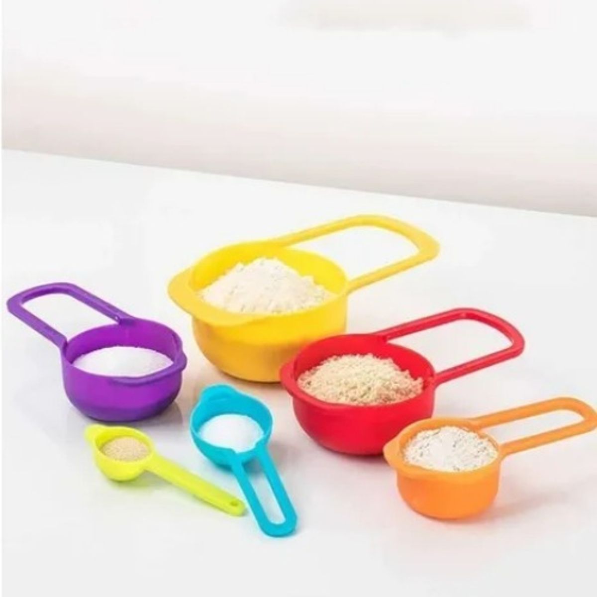 GENERICO - 6 Cucharas Medidoras Cocina Repostería Medida Tazas Gourmet..