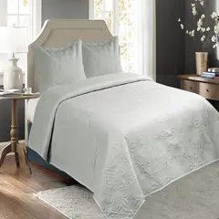 GENERICO - Cubrecama Quilt Cobertor de Verano 2 Plazas D3 Gris