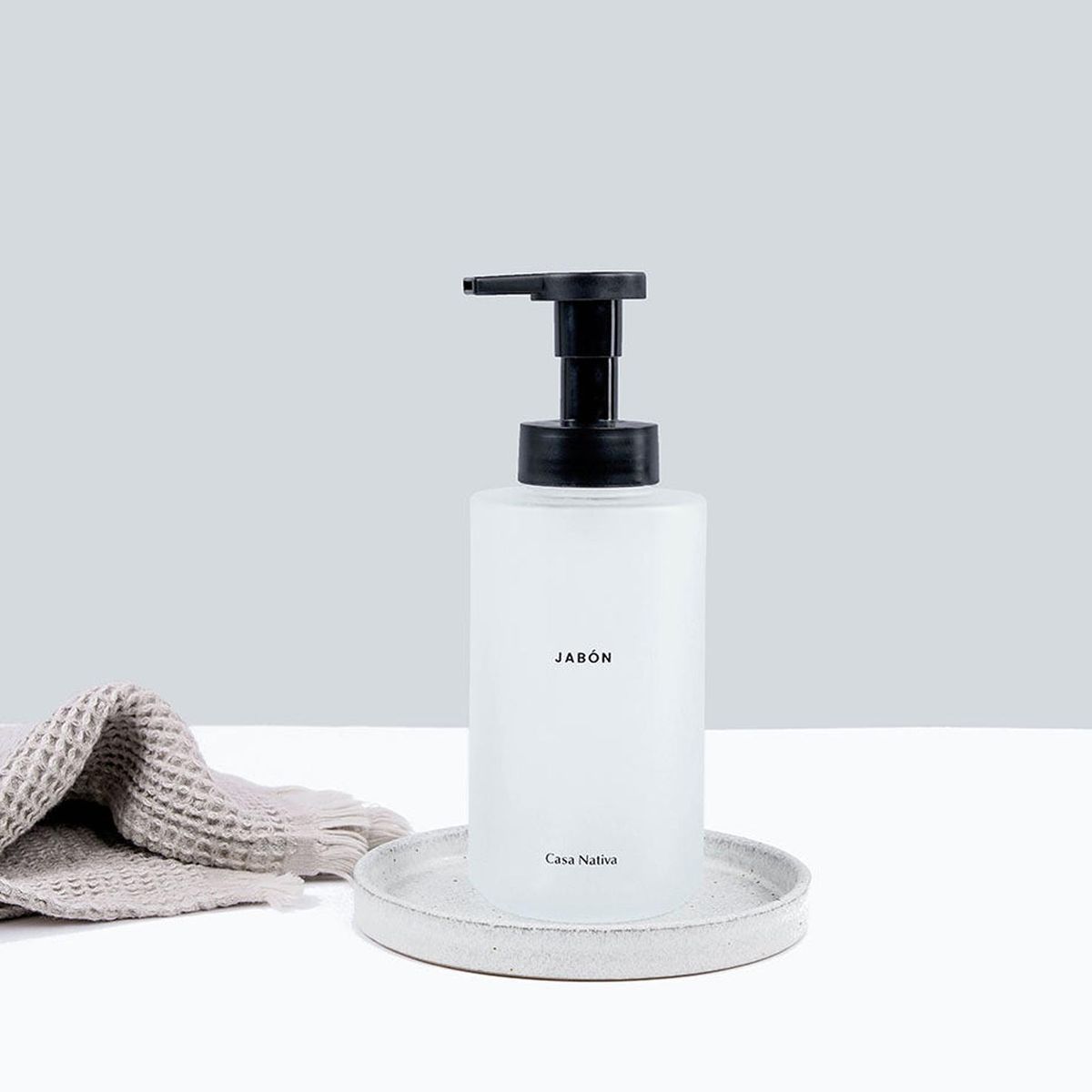 CASA NATIVA - Dispensador Jabón Espuma Vidrio Opaco