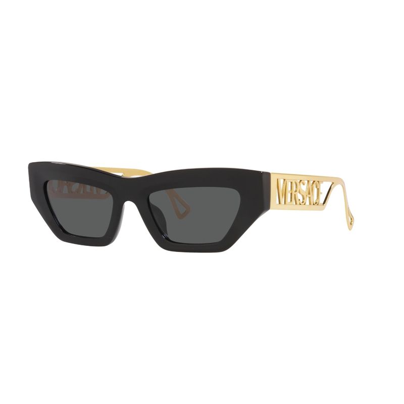 VERSACE - Lentes de Sol 90s Vintage Logo Negro Versace