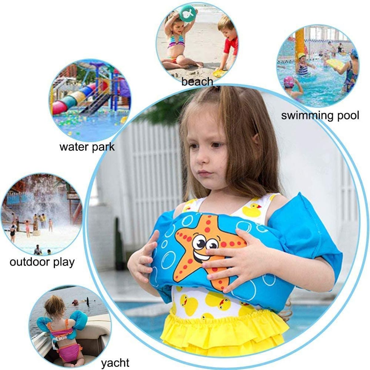 MOVI - SALVAVIDAS Y FLOTADOR PARA NIÑA 2 EN 1