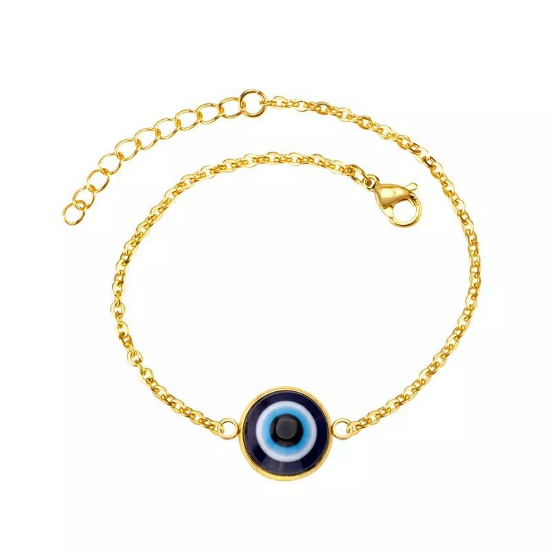 GENERICO - Pulsera Mujer Acero Quirúrgico Dorada Ojo Turco
