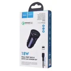 HOCO - Cargador Auto Carga Rápida Cable Lightning Para iPhone Z39