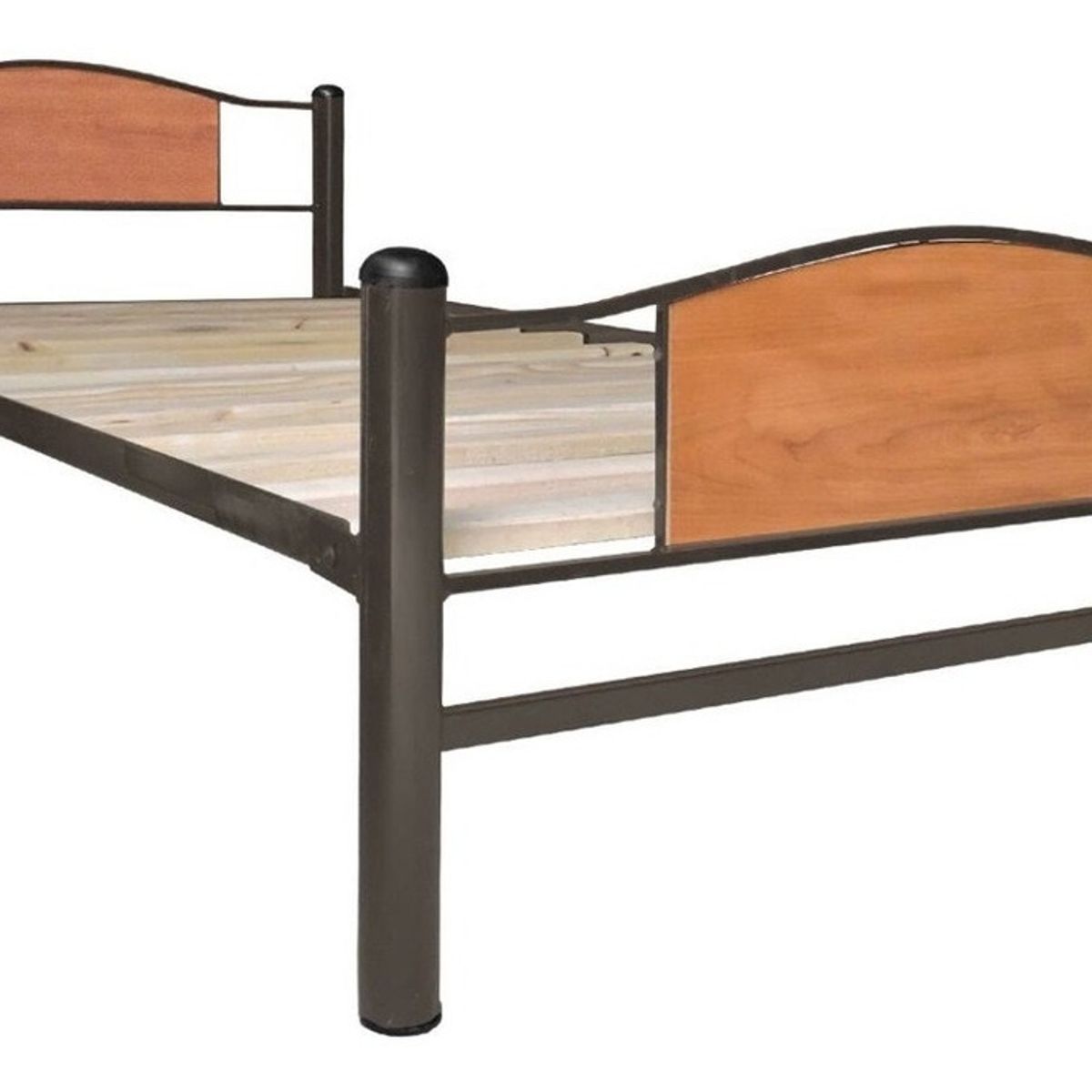 FUTONES Y MUEBLES - Cama Metálica Child 1.5 Plaza Castaño