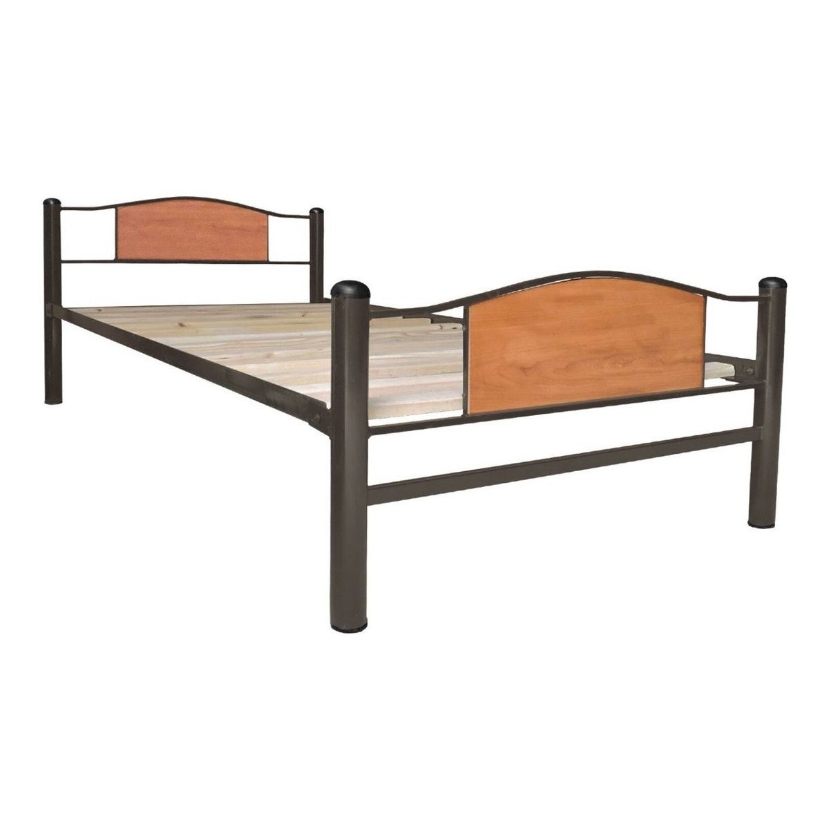 FUTONES Y MUEBLES - Cama Metálica Child 1.5 Plaza Castaño