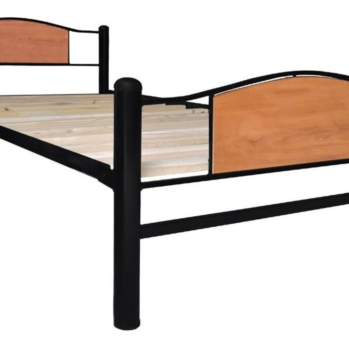 FUTONES Y MUEBLES - Cama Metálica Child 1.5 Plaza Negro