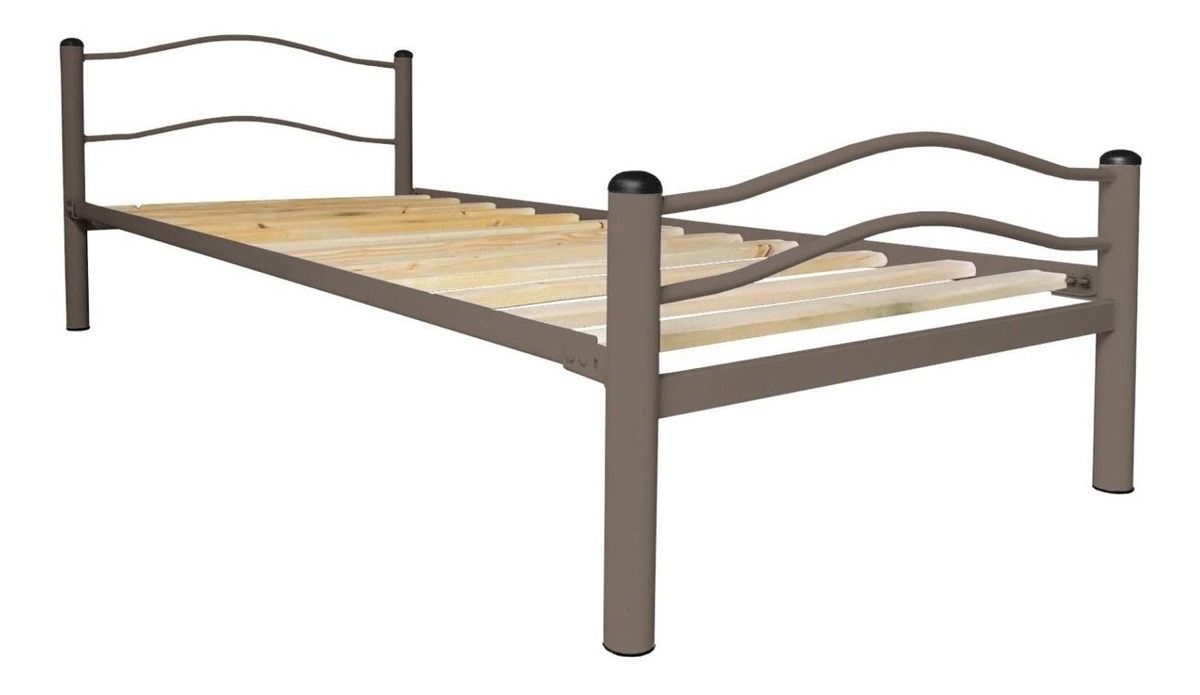 Cama Metalica Wind 1 Plaza Castano.