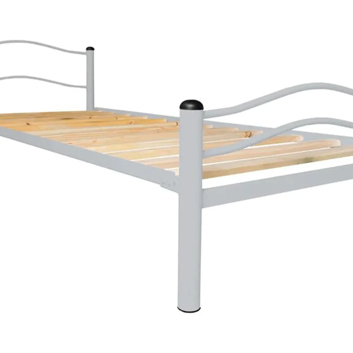 FUTONES Y MUEBLES - Cama Metálica Wind 1.5  Plaza Plata