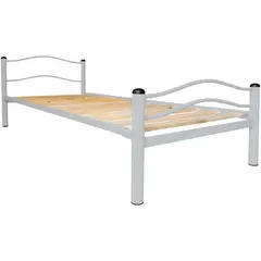 FUTONES Y MUEBLES - Cama Metálica Wind 1.5 Plaza Plata
