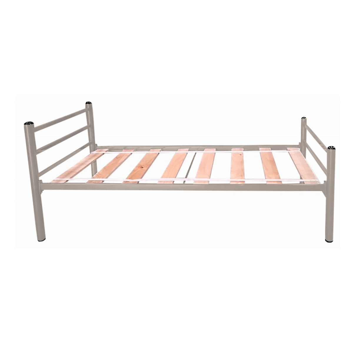 FUTONES Y MUEBLES - Cama Metálica 1 Plaza Castaño.