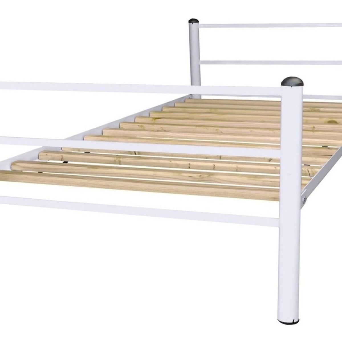 FUTONES Y MUEBLES - Cama Metálica 1 Plaza Blanco.