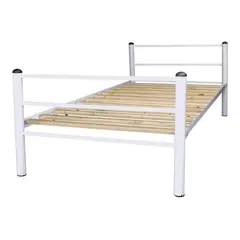 FUTONES Y MUEBLES - Cama Metálica 1 Plaza Blanco