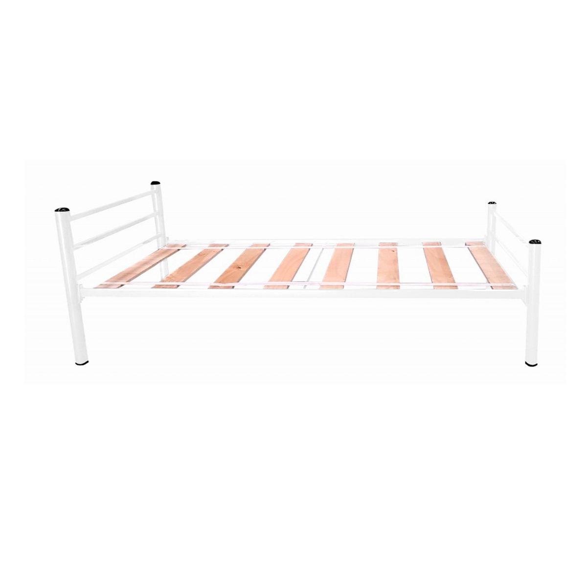 FUTONES Y MUEBLES - Cama Metálica 1 Plaza Blanco.