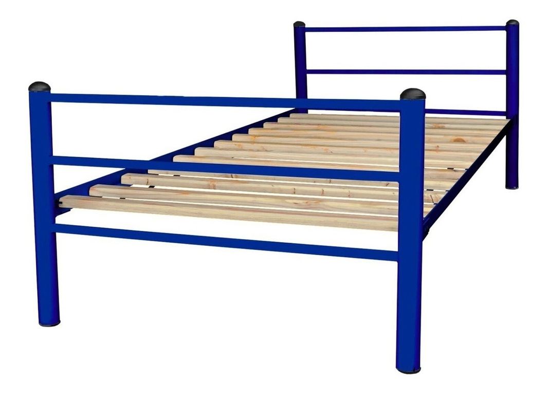 Cama Metalica 1 Plaza Azul.