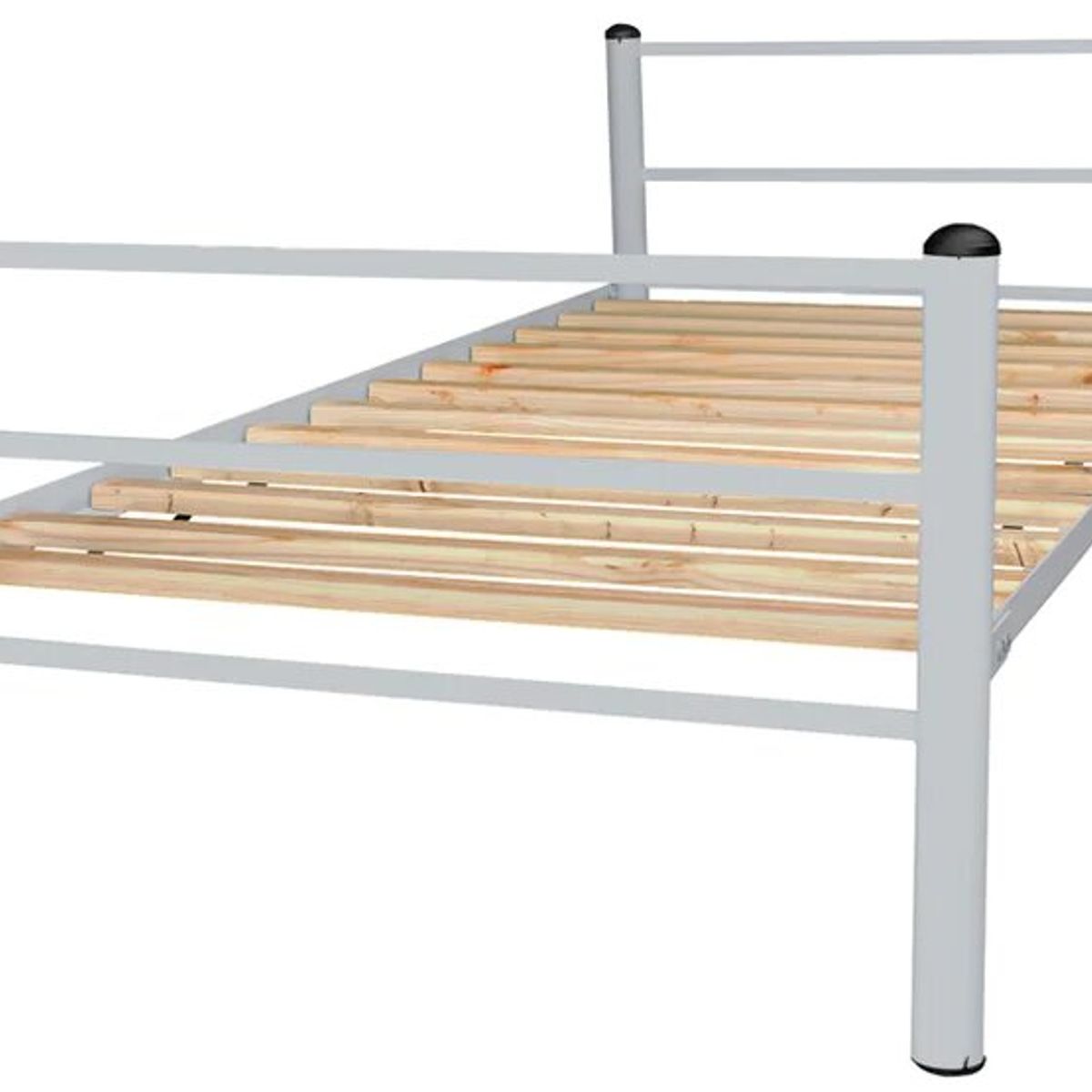 FUTONES Y MUEBLES - Cama Metálica 1 Plaza Plateado