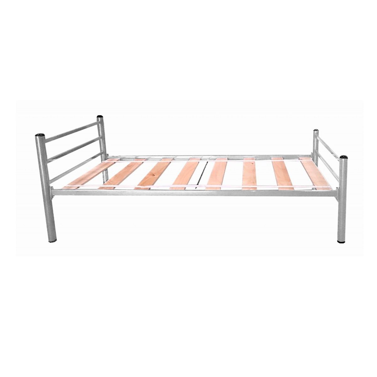 FUTONES Y MUEBLES - Cama Metálica 1 Plaza Plateado