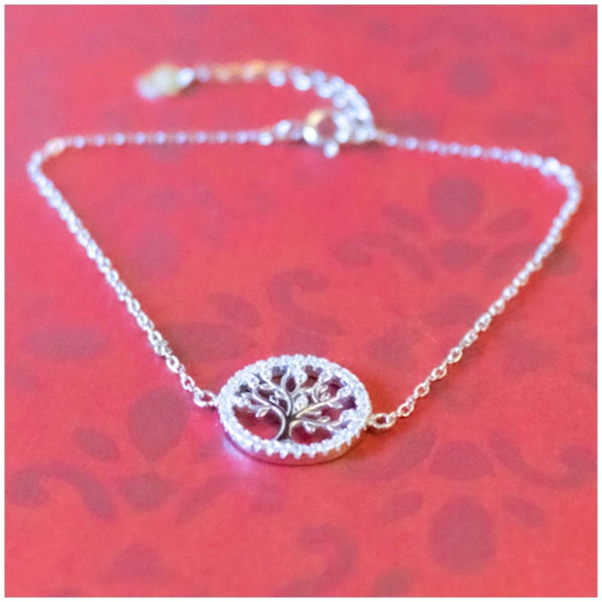 GENERICO - Joya Conjunto Colgante Cadena Pulsera Plata 925 Árbol de la Vida Mujer