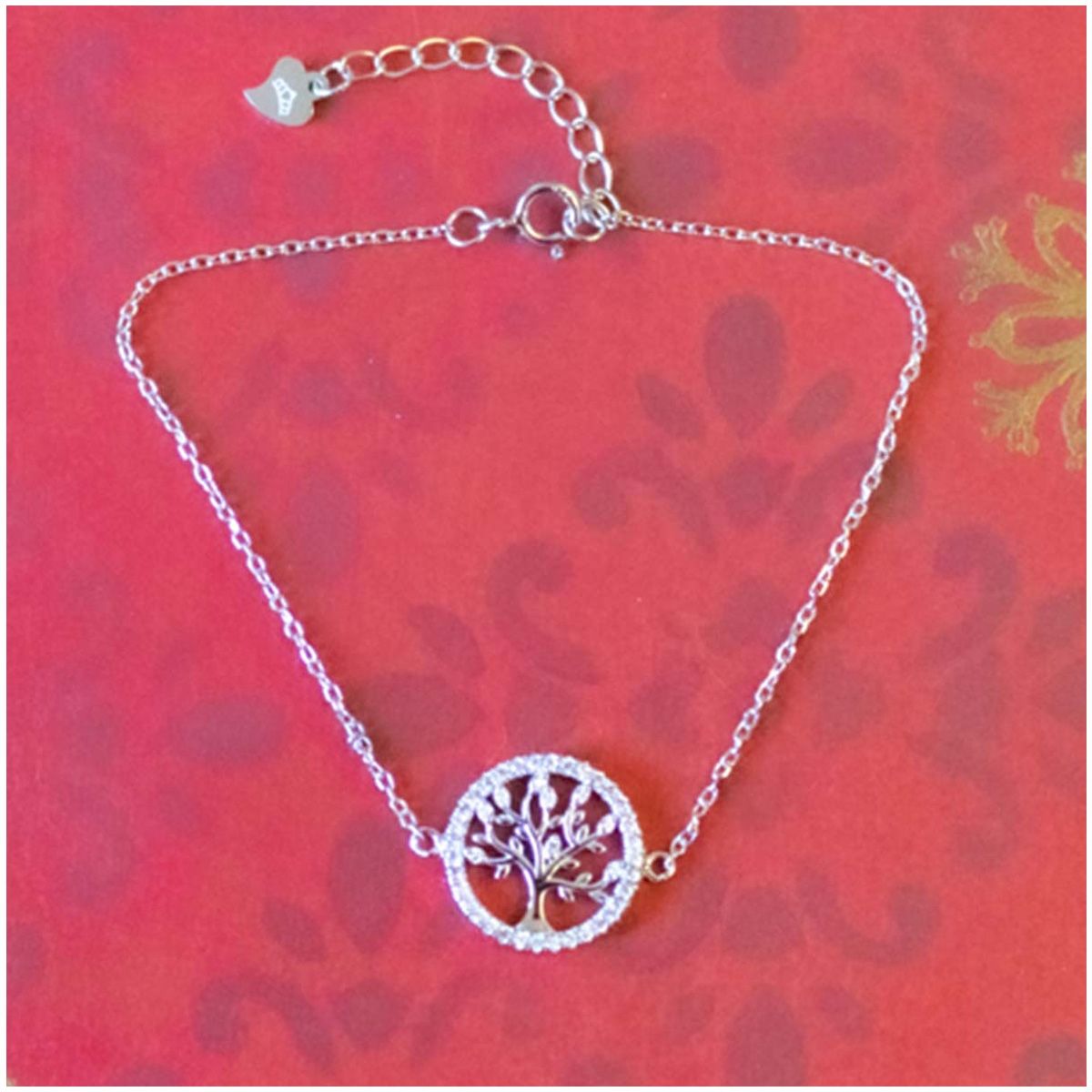 GENERICO - Joya Conjunto Colgante Cadena Pulsera Plata 925 Árbol de la Vida Mujer